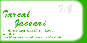tarcal gacsari business card
